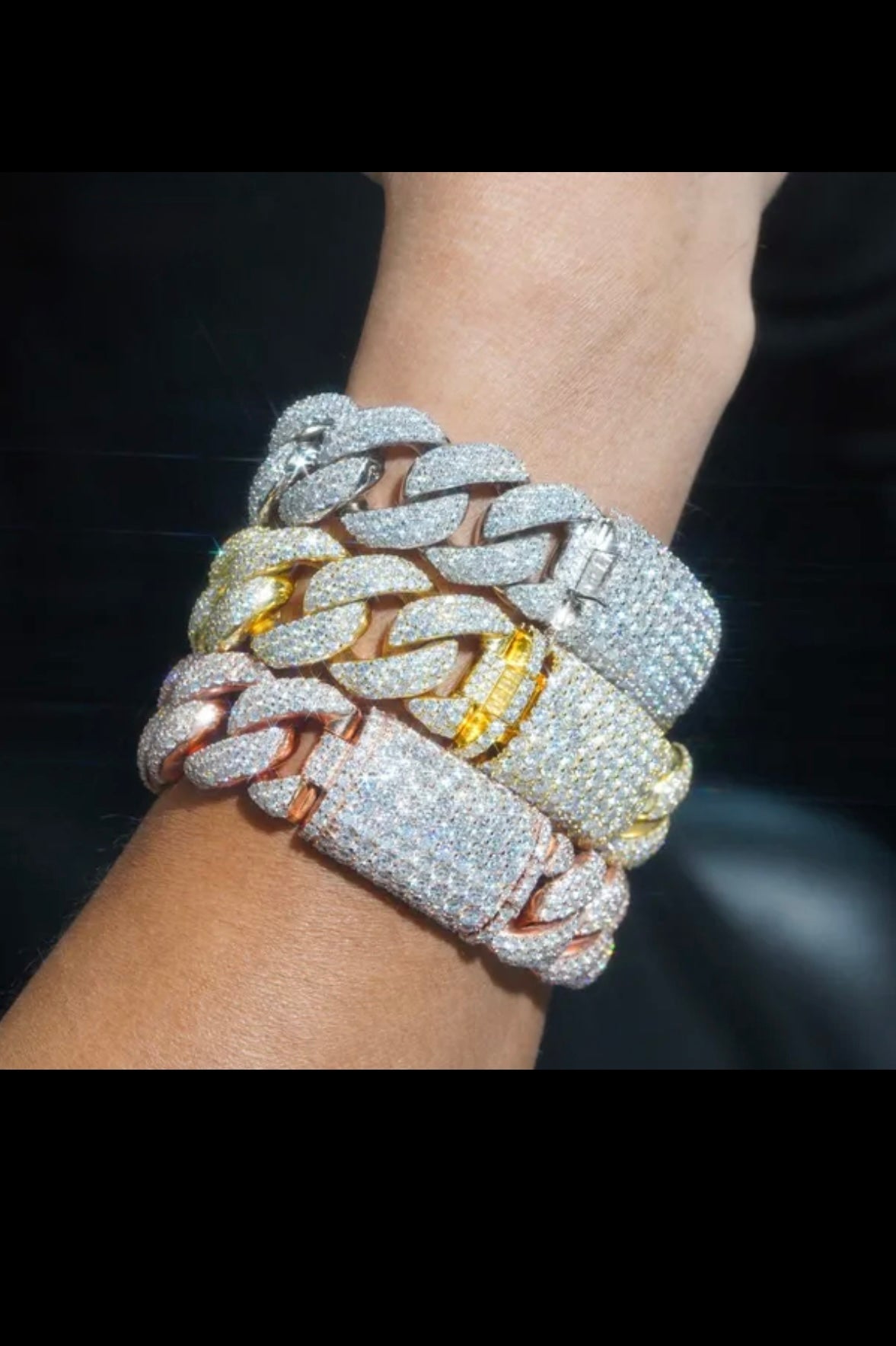 Iced out 20mm 925 Cuban link Bracelet