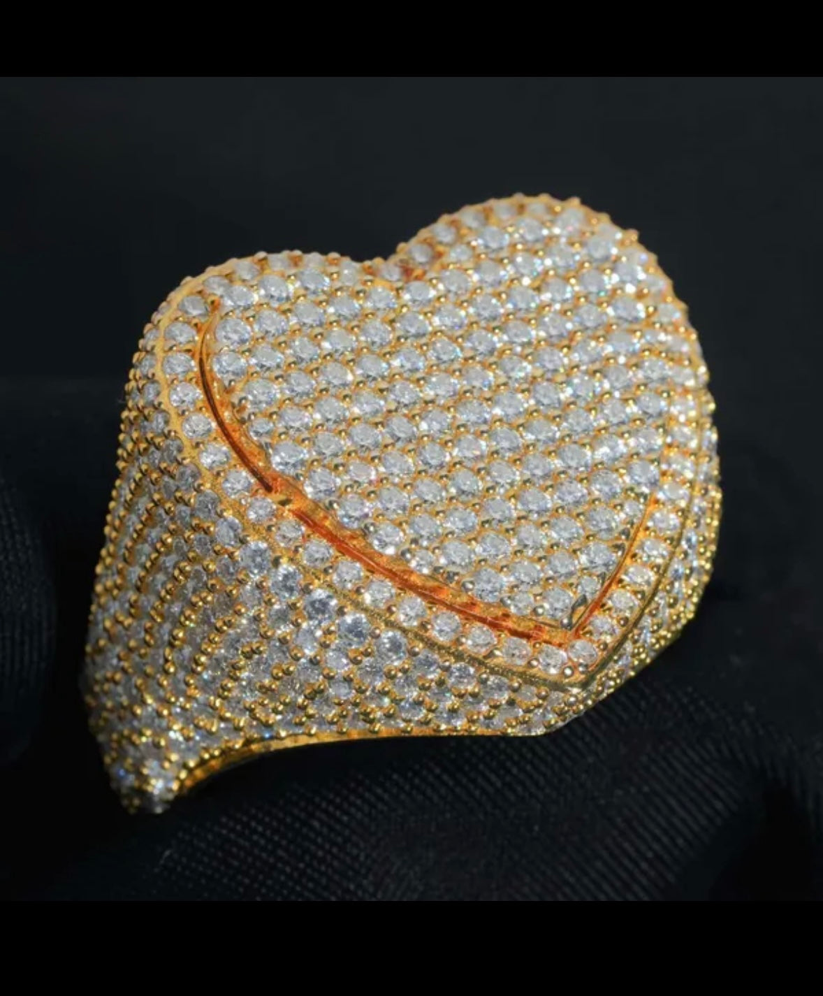 Heart VVS Iced Out Ring