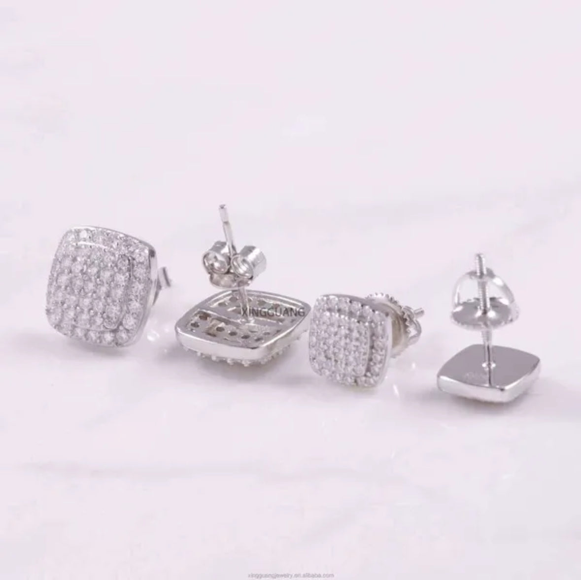 Square Stud VVS Earrings