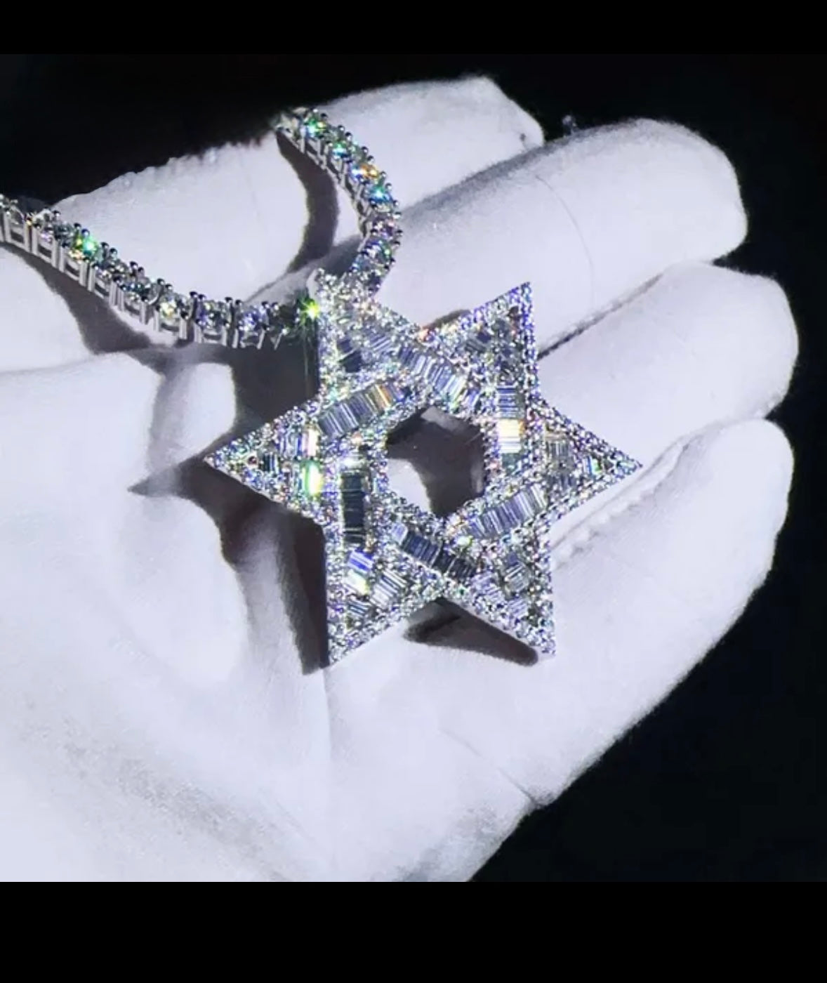 Iced Out Hexagon Pendant