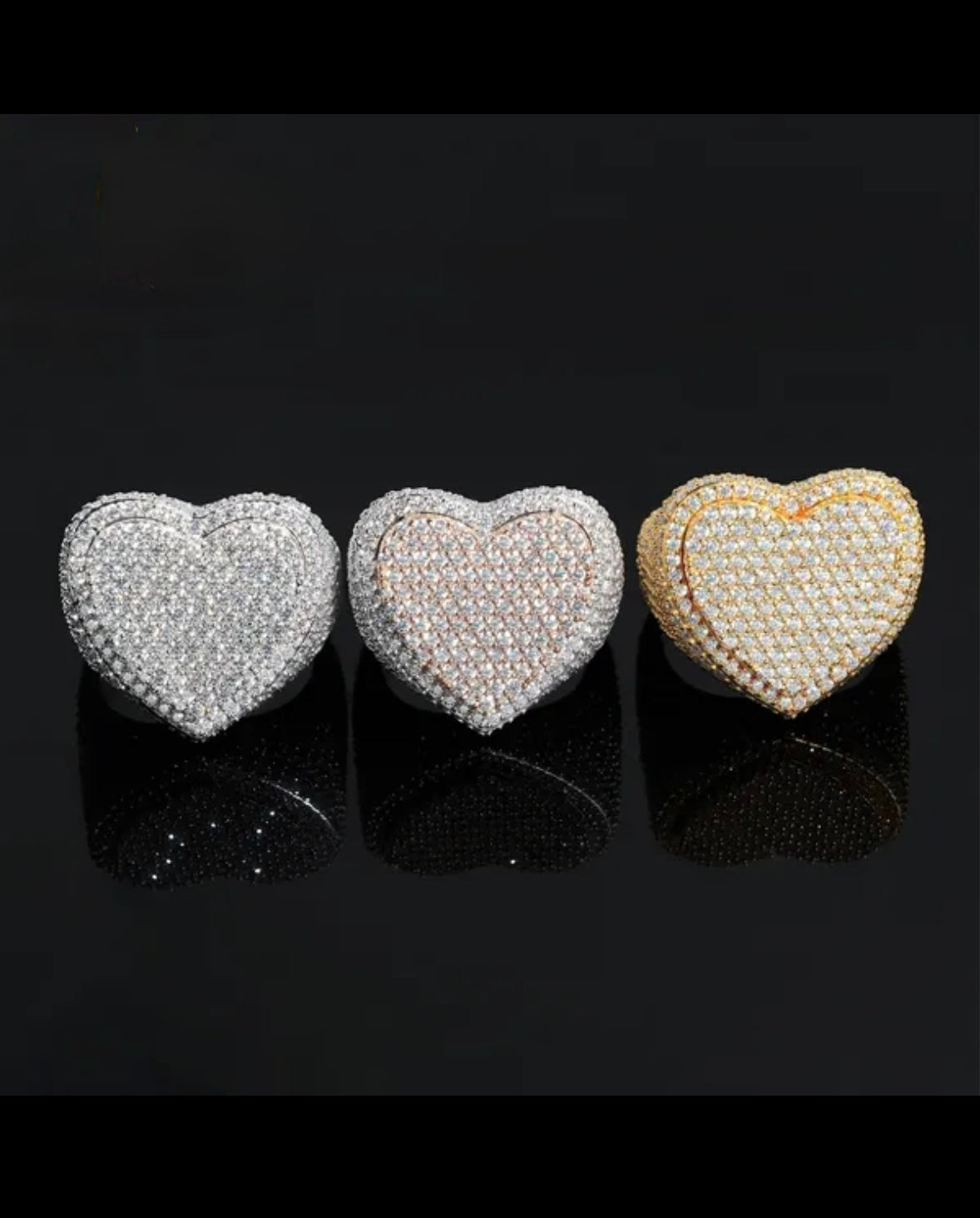 Heart VVS Iced Out Ring