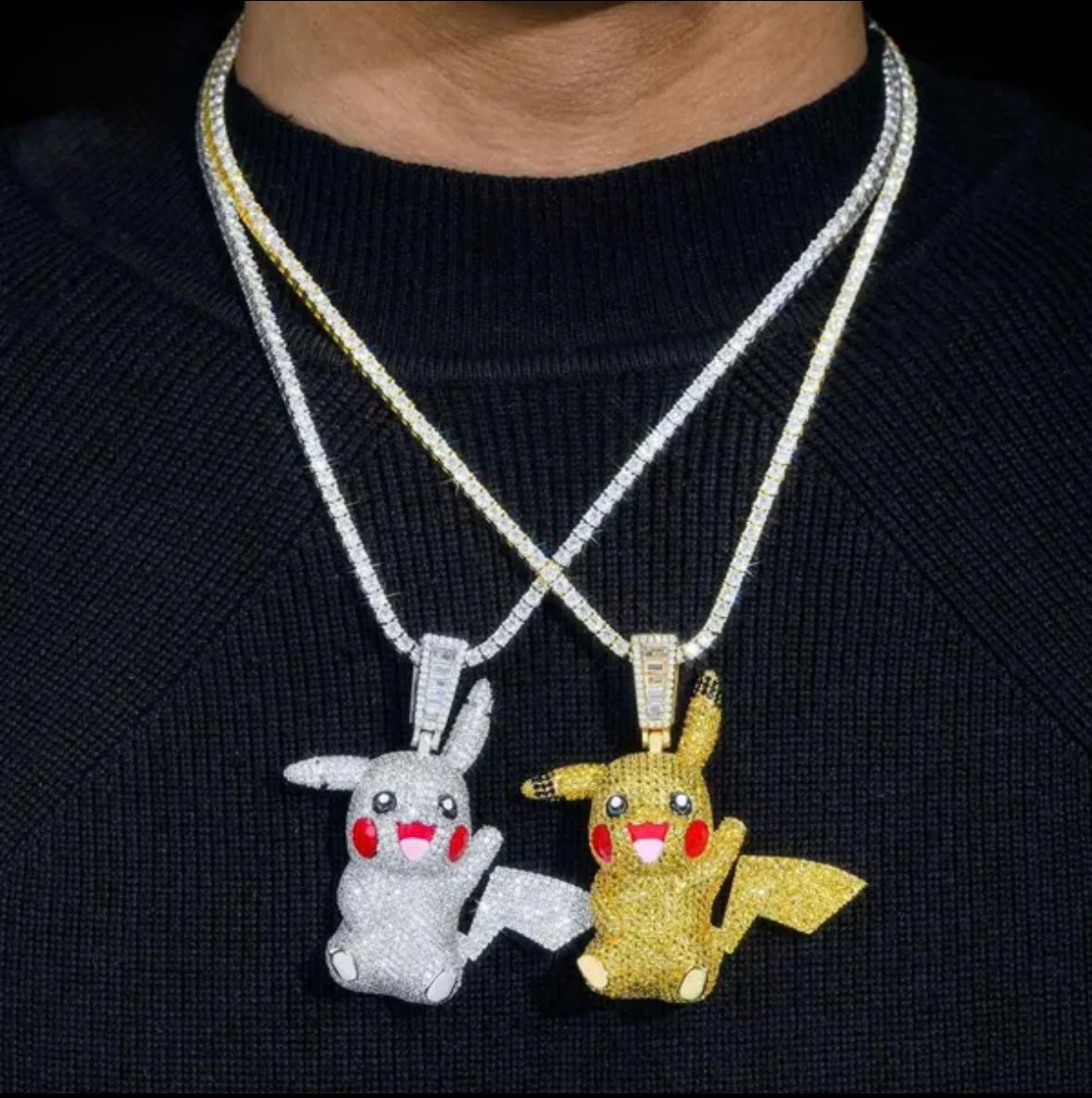 Custom VVS Pikachu Pendant