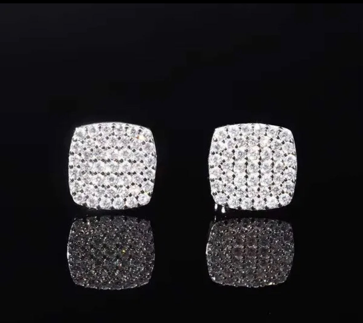 Square Stud VVS Earrings