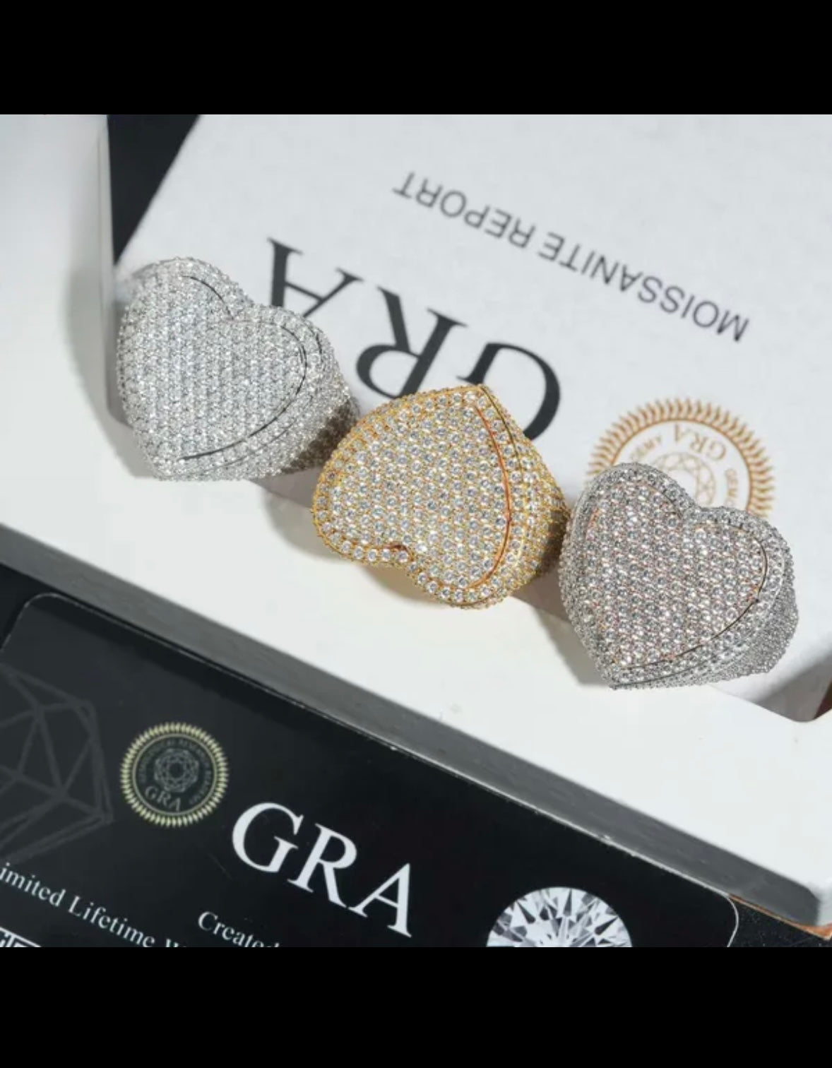 Heart VVS Iced Out Ring
