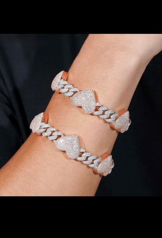 925 Sterling Silver Heart Bracelet