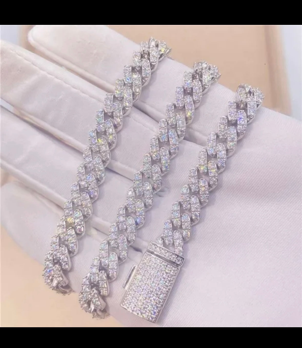 8mm One Row Luxury VVS Cuban Link Chain