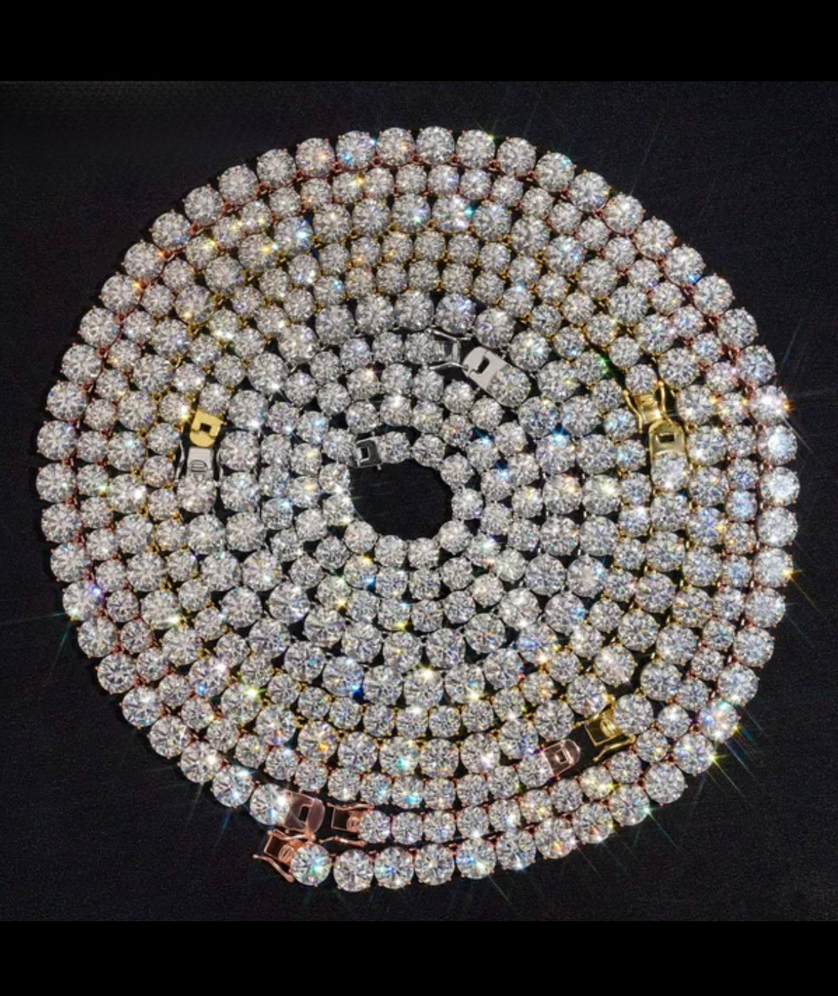 8mm Gold Plated Tennis Necklace