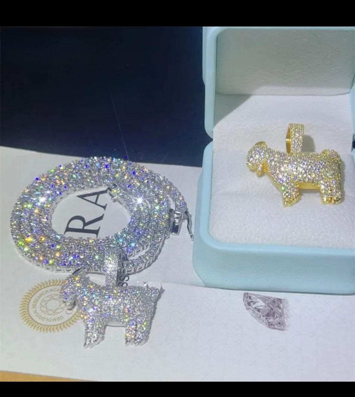 Iced Out VVS GOAT Pendant