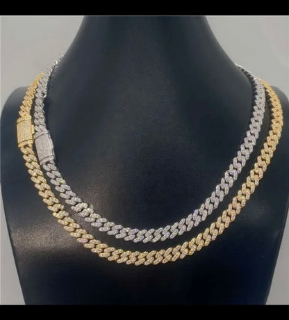 8mm One Row Luxury VVS Cuban Link Chain