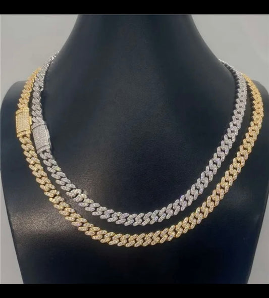 8mm One Row Luxury VVS Cuban Link Chain