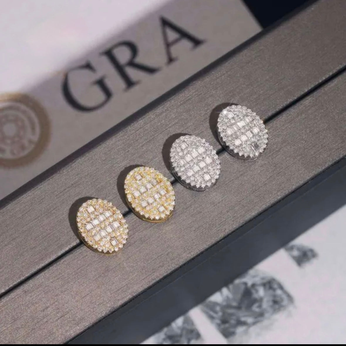 Oval Shaped VVS Earrings