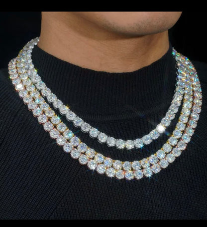 8mm Gold Plated Tennis Necklace