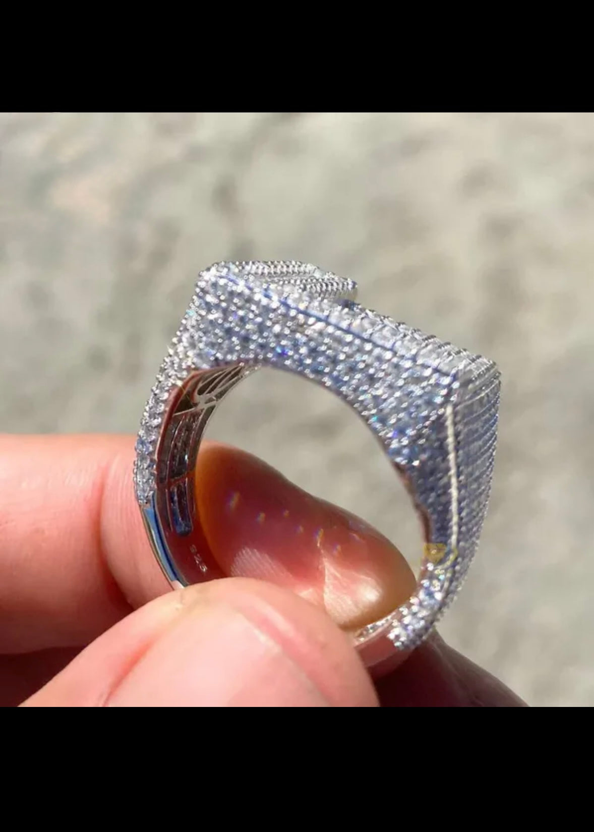 Initial Letter 925 Sterling Silver Ring A-Z