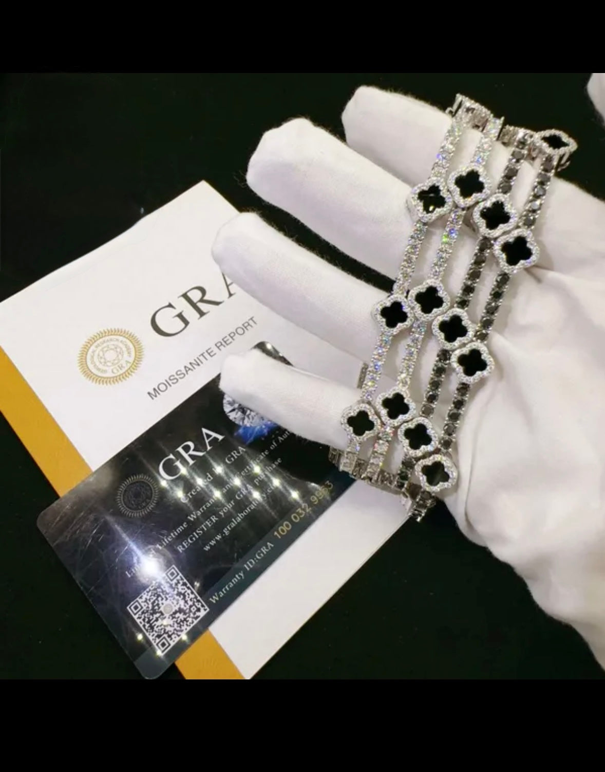 4 Leaf VVS Tennis Bracelet