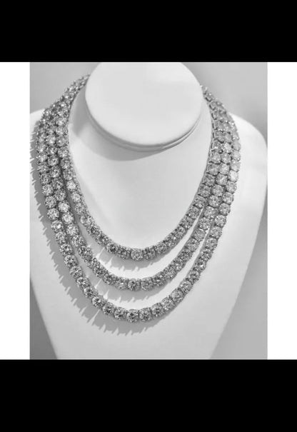 VVS Iced out Tennis Chain