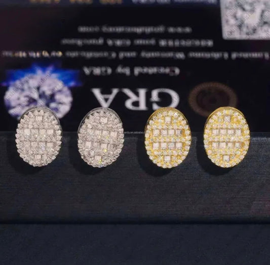 Oval Shaped VVS Earrings