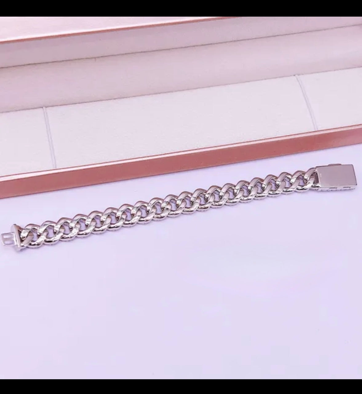 12mm Two Row VVS Iced Out Cuban Link Bracelet
