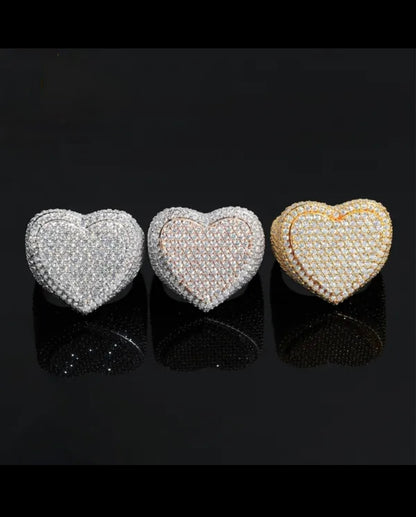 Heart VVS Iced Out Ring