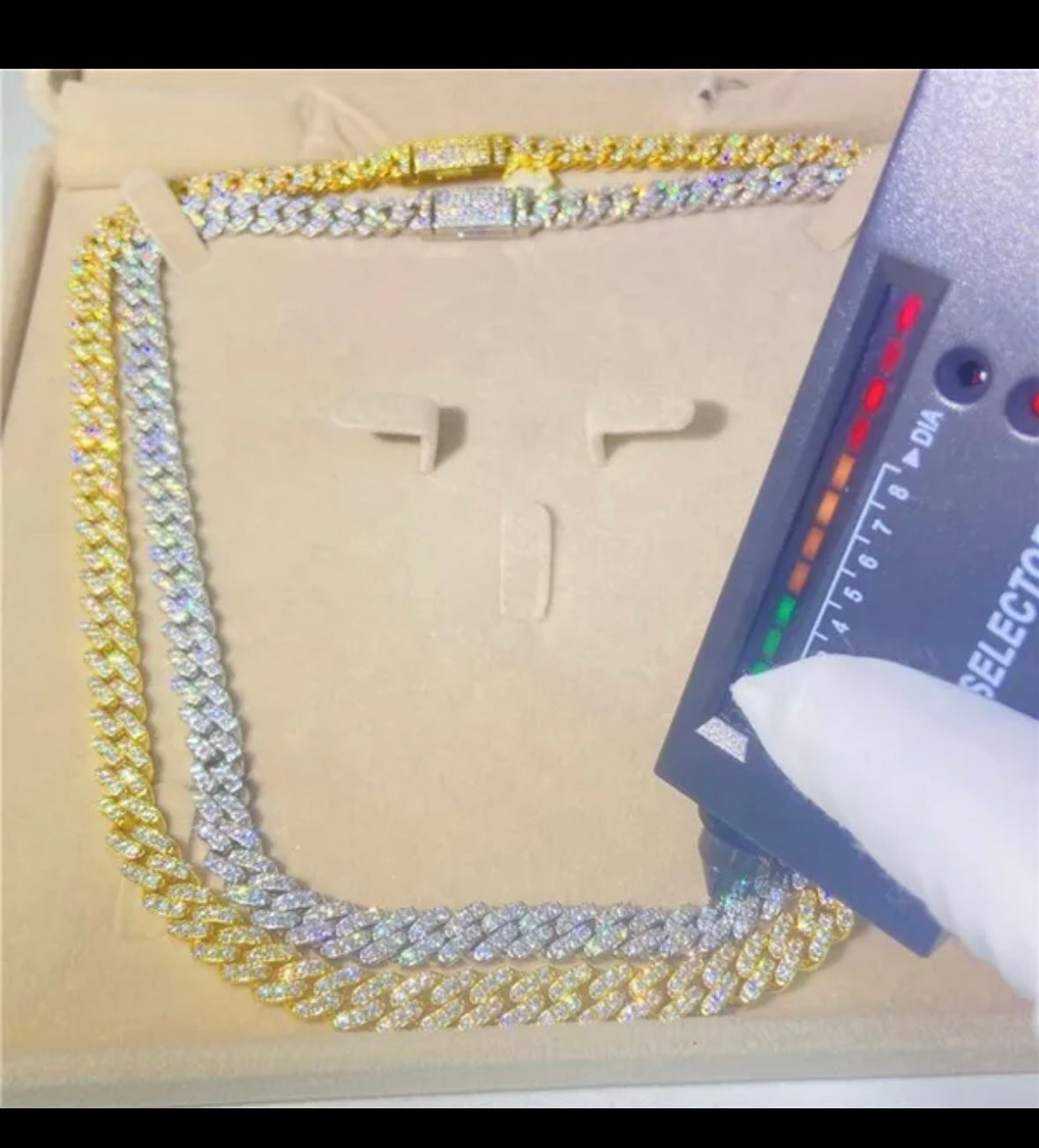 8mm One Row Luxury VVS Cuban Link Chain