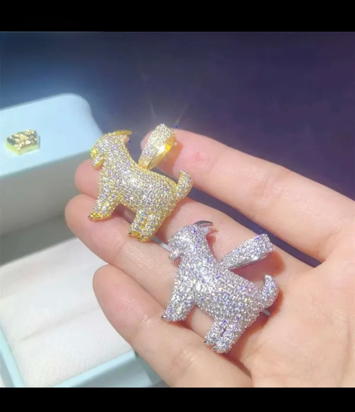 Iced Out VVS GOAT Pendant
