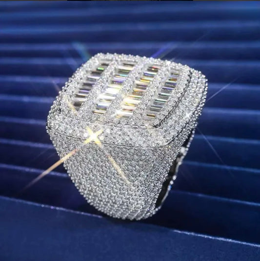 VVS Square Layered Ring
