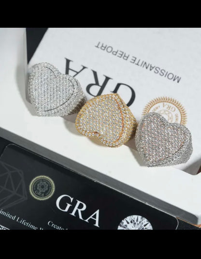 Heart VVS Iced Out Ring
