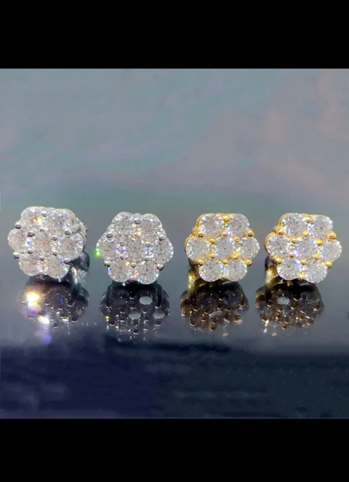 VVS Cluster Flower Earrings