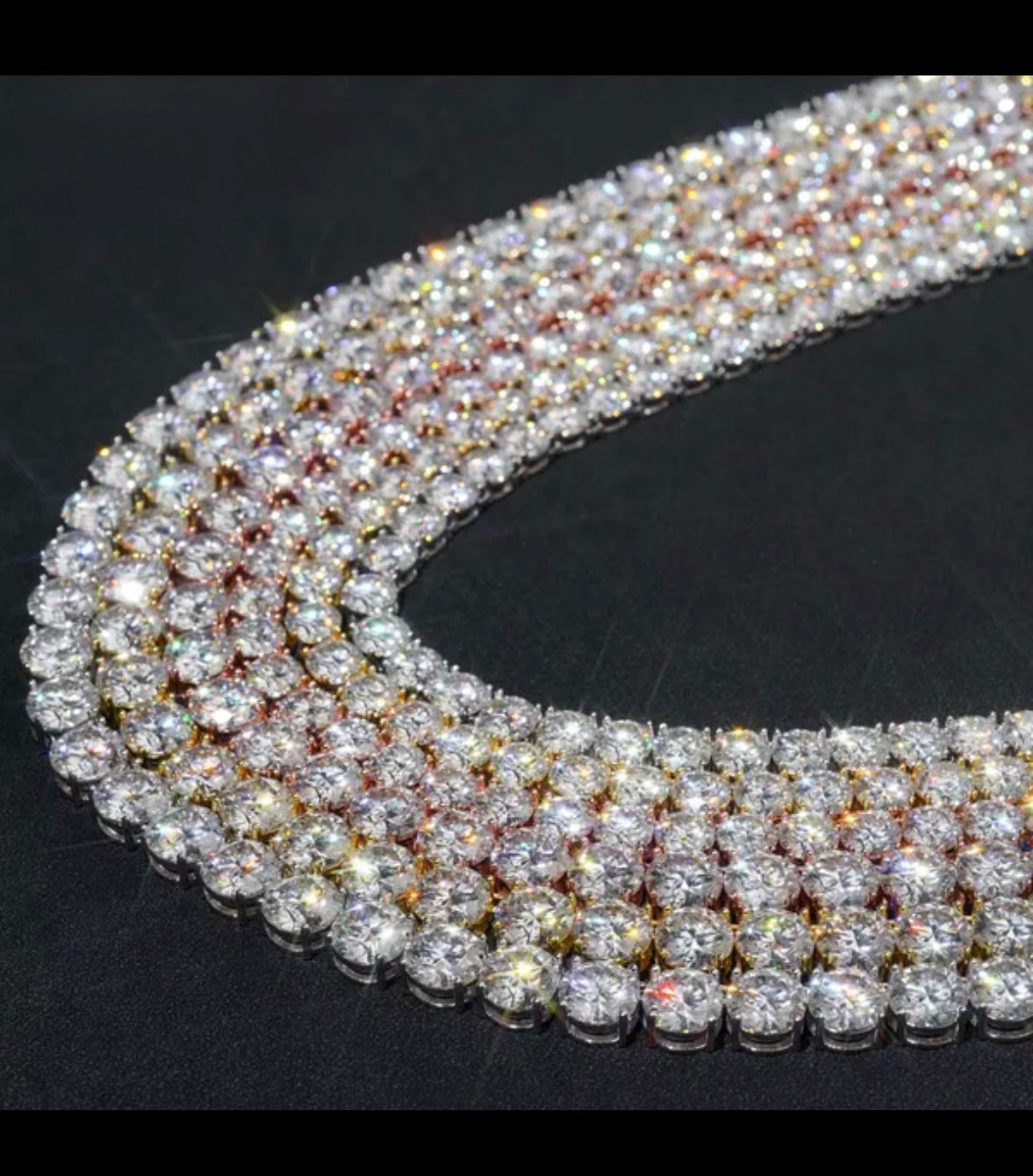 8mm Gold Plated Tennis Necklace
