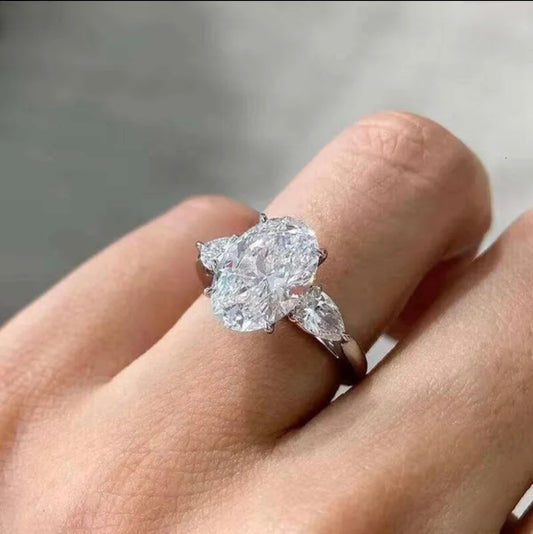 3Ct Oval VVS Engagement Ring