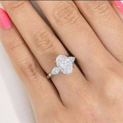 3Ct Oval VVS Engagement Ring