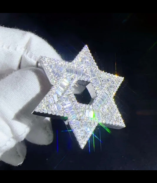 Iced Out Hexagon Pendant