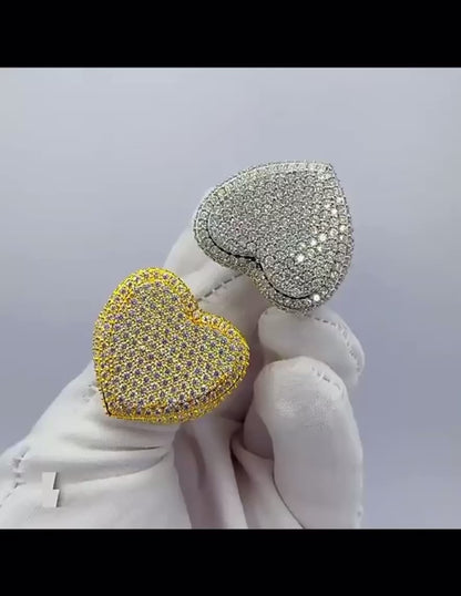 Heart VVS Iced Out Ring